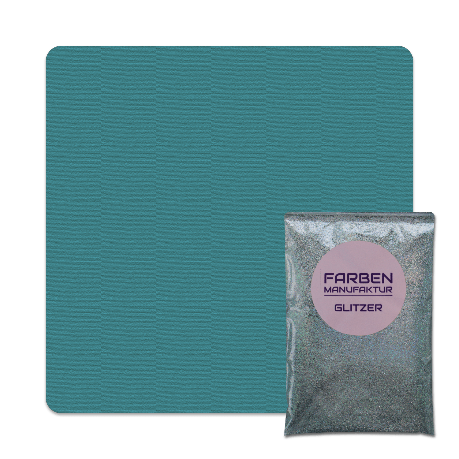 Farben Manufaktur Glitzer(t)räume - Petrol mit Holo Silber Glitzer