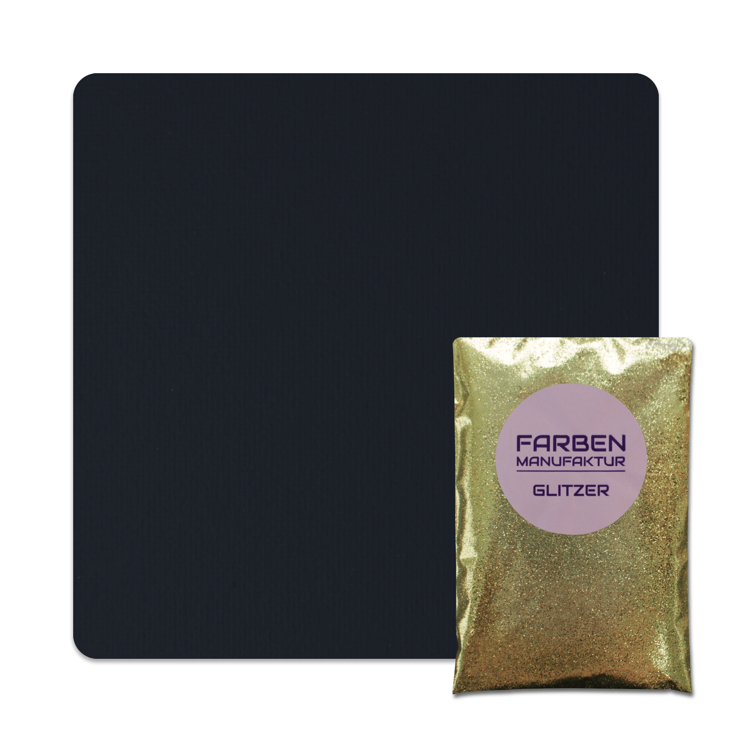 Farben Manufaktur Glitzer(t)räume - Schwarz mit Gold Glitzer (sdgl.)