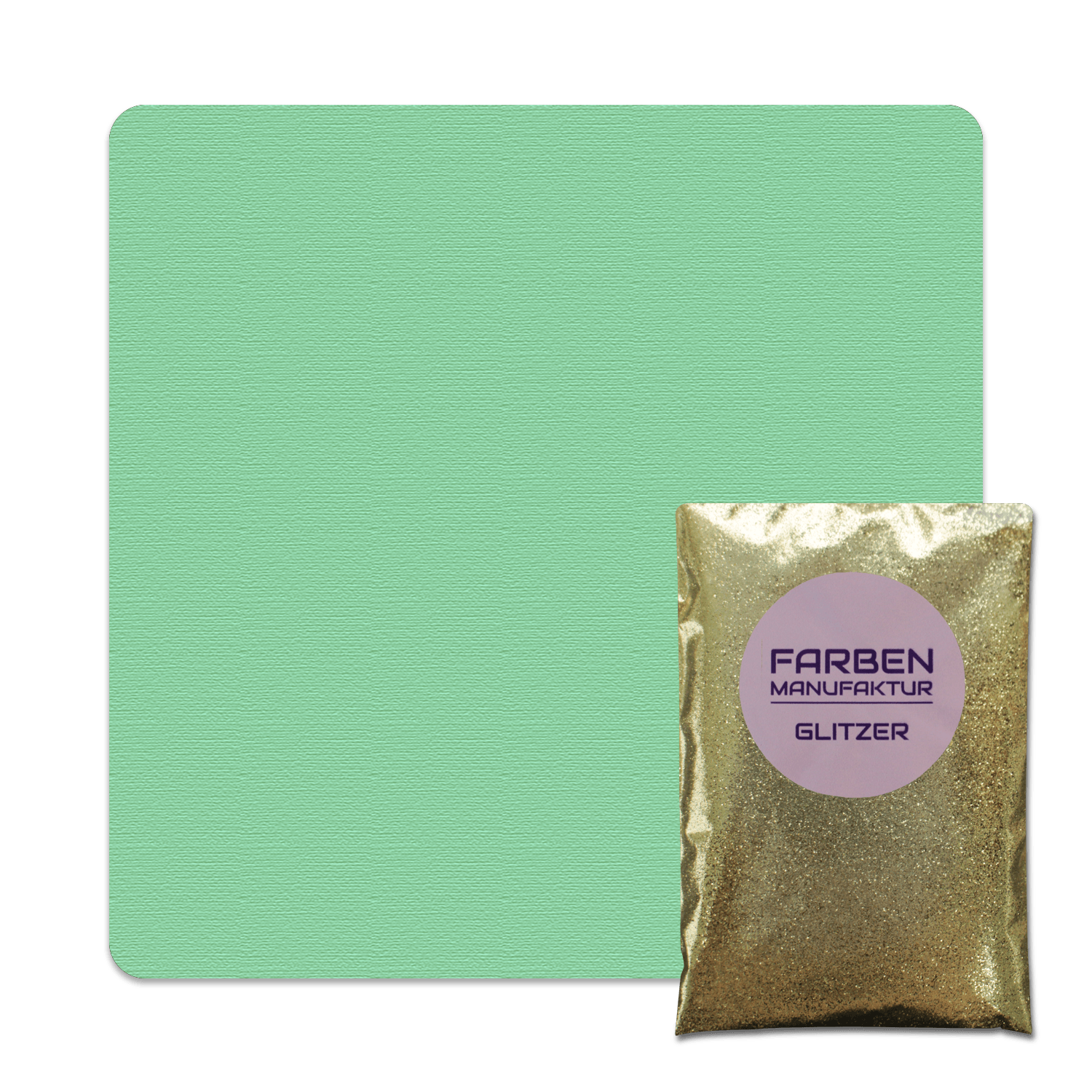 Farben Manufaktur Glitzer(t)räume - Türkis mit Gold Glitzer