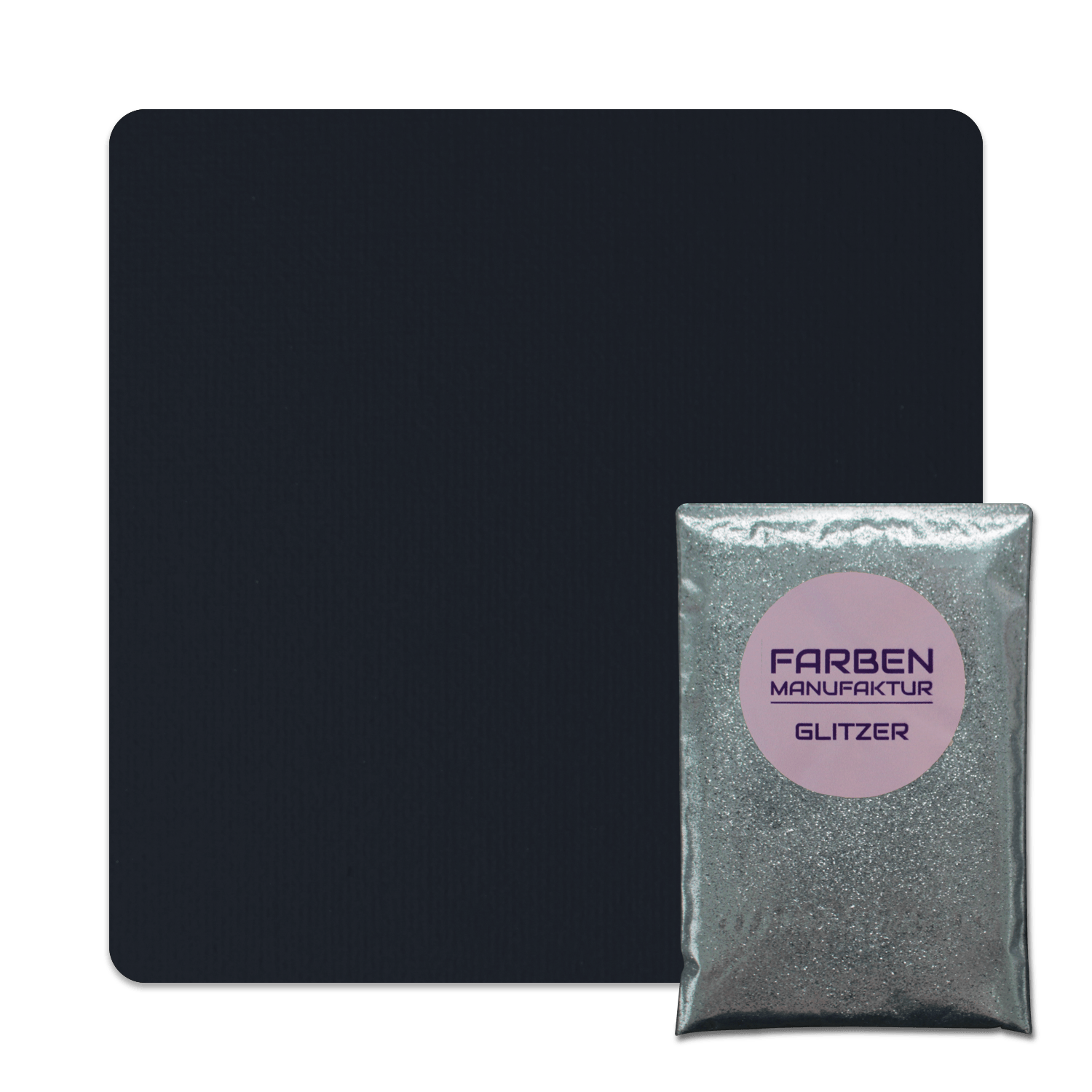 Farben Manufaktur Glitzer(t)räume - Schwarz mit Silber Glitzer (sdgl.)