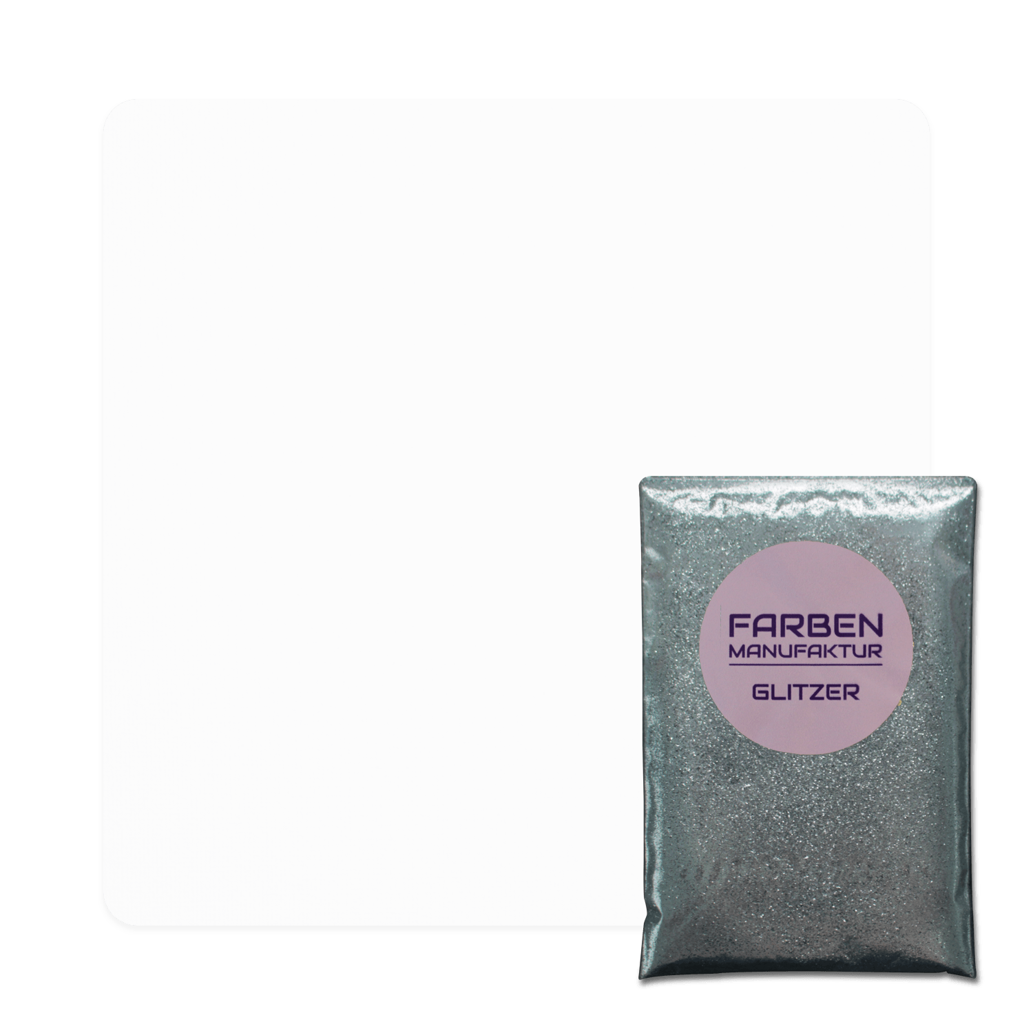 Farben Manufaktur Glitzer(t)räume - Weiß mit Silber Glitzer (sdgl.)
