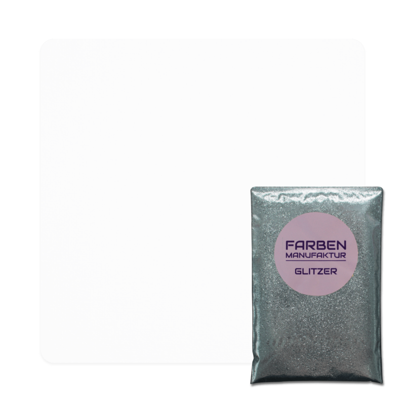Farben Manufaktur Glitzer(t)räume - Weiß mit Silber Glitzer (sdgl.) Farben Manufaktur Glitzer(t)räume - Weiß mit Silber Glitzer (sdgl.)