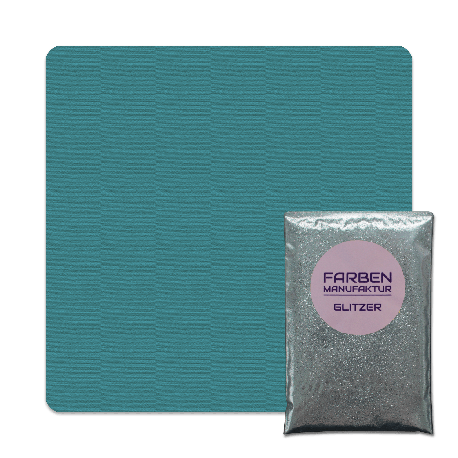 Farben Manufaktur Glitzer(t)räume - Petrol mit Silber Glitzer