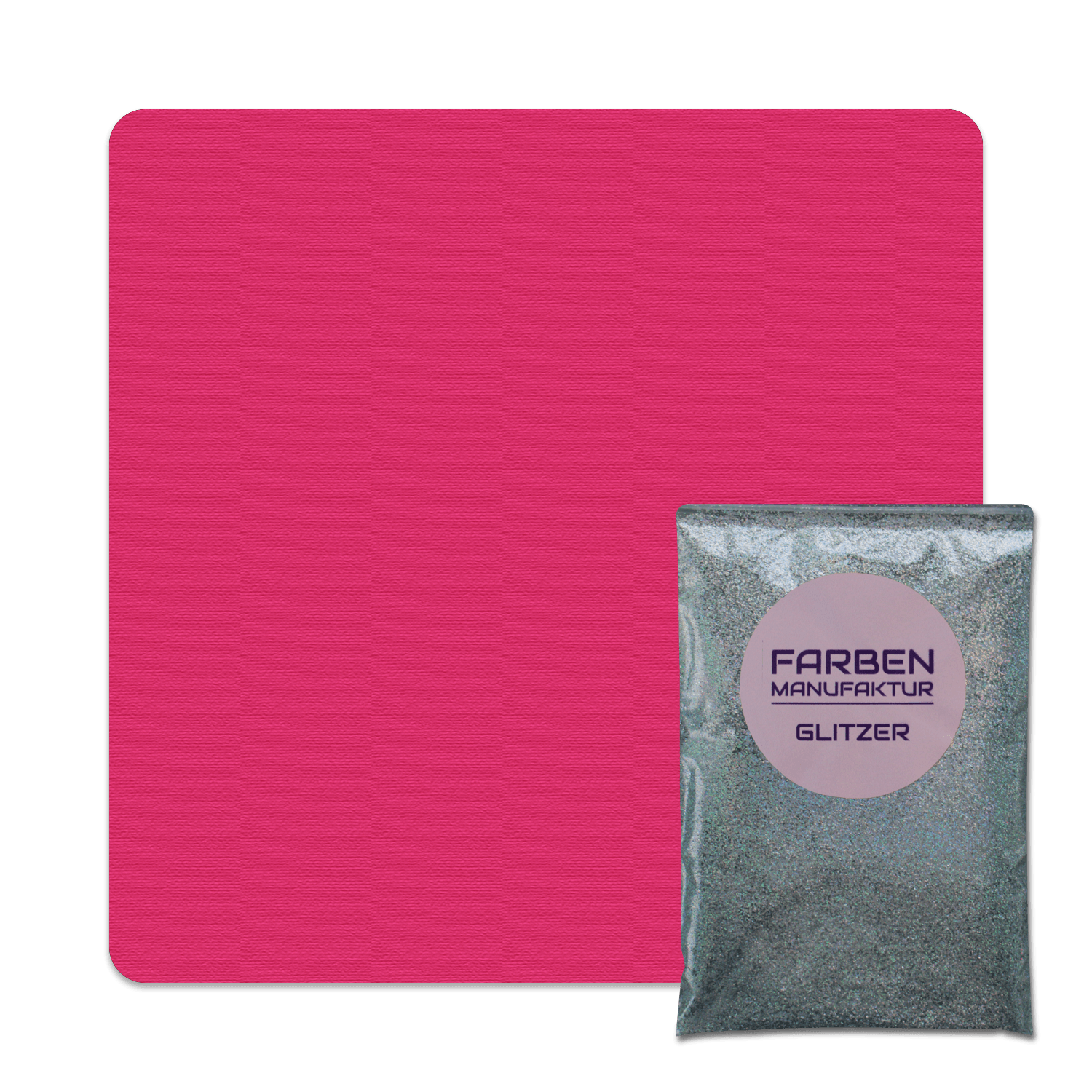 Farben Manufaktur Glitzer(t)räume - Pink mit Holo Silber Glitzer (sdgl.)
