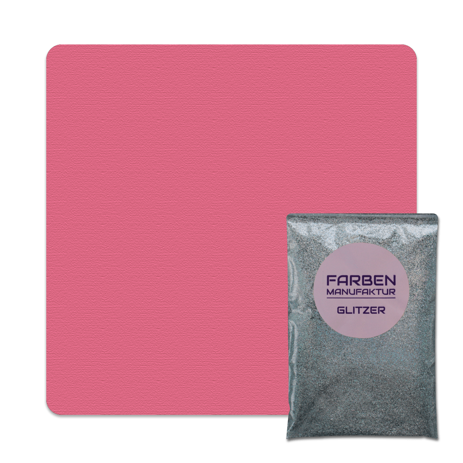 Farben Manufaktur Glitzer(t)räume - Vintage Pink mit Holo Silber Glitzer