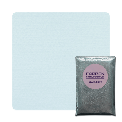 Farben Manufaktur Glam Collection Kreide-Wandfarbe mit Glitzer - Helles Blau mit Silber Glitzer Farben Manufaktur Glam Collection Kreide-Wandfarbe mit Glitzer - Helles Blau mit Silber Glitzer