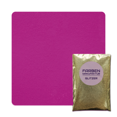 Farben Manufaktur Glam Collection Kreide-Wandfarbe mit Glitzer - Sattes Pink mit Gold Glitzer