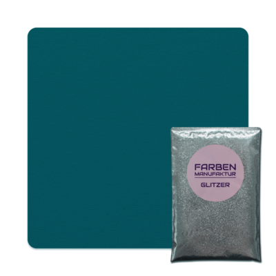 Farben Manufaktur Glam Collection Kreide-Wandfarbe mit Glitzer - Petrol Blau Grün mit Silber Glitzer Farben Manufaktur Glam Collection Kreide-Wandfarbe mit Glitzer - Petrol Blau Grün mit Silber Glitzer