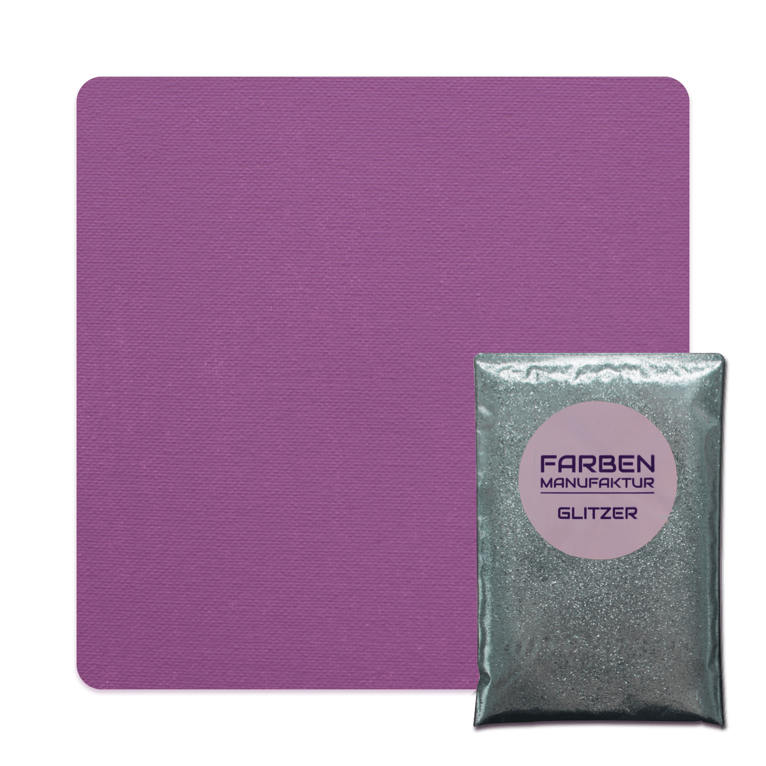 Farben Manufaktur Glam Collection Kreide-Wandfarbe mit Glitzer  - Violett mit Silber Glitzer