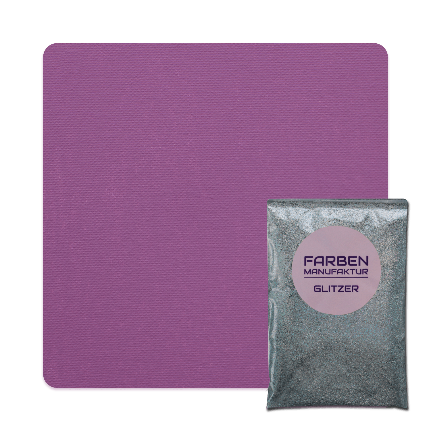 Farben Manufaktur Glam Collection Kreide-Wandfarbe mit Glitzer  - Violett mit Holo Silber Glitzer