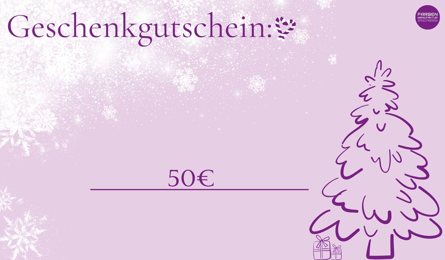 Weihnachtsgeschenkgutschein