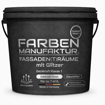 Silikonharzfassade mit Glitzer