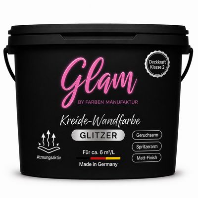 Glam Kreide-Wandfarbe mit Glitzer