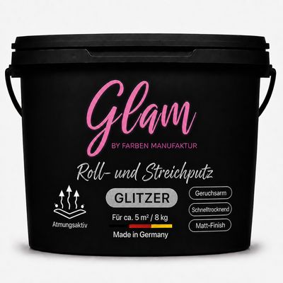 Glam Deko Roll- & Streichputz mit Glitzer