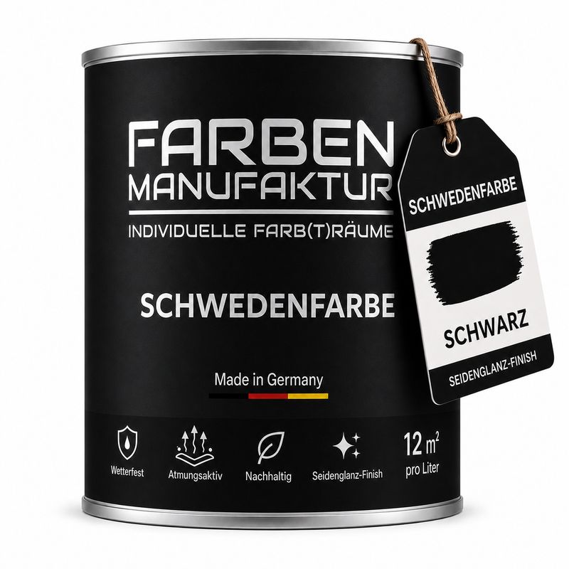 Farben Manufaktur Schwedenfarbe - Schwarz Farben Manufaktur Schwedenfarbe - Schwarz