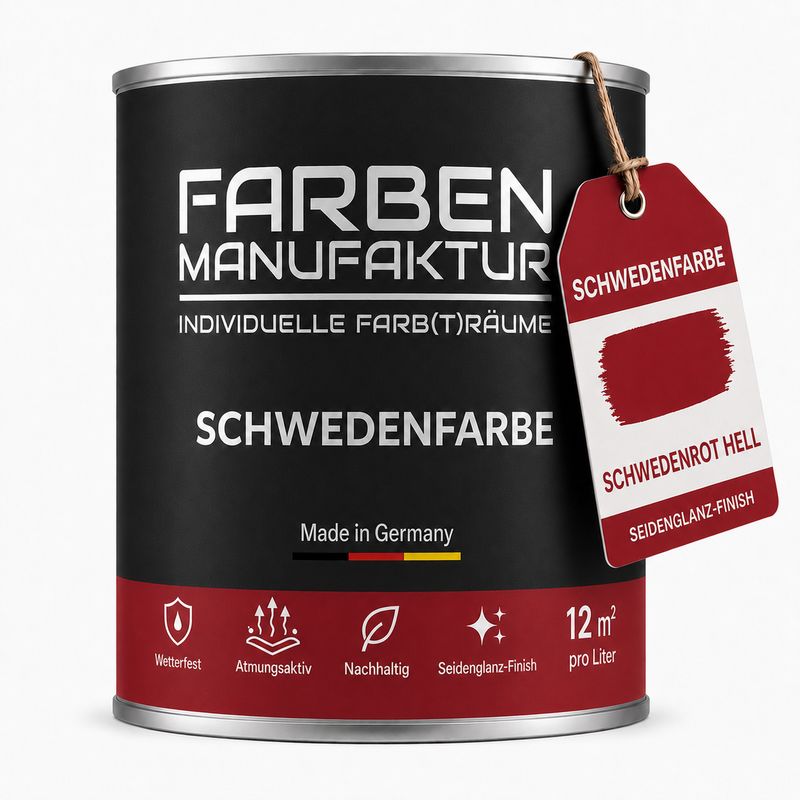 Farben Manufaktur Schwedenfarbe - Schwedenrot Hell Farben Manufaktur Schwedenfarbe - Schwedenrot Hell