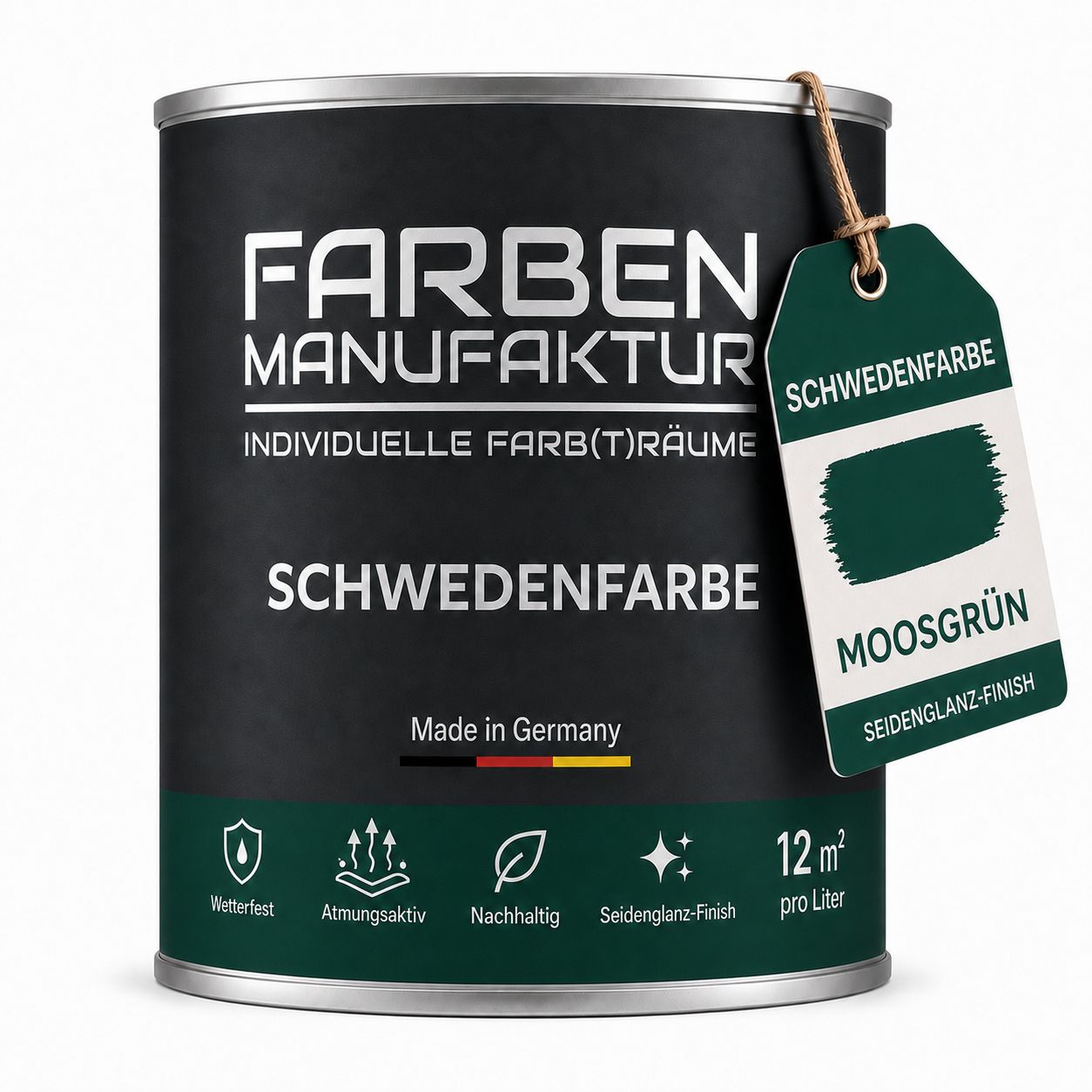 Farben Manufaktur Schwedenfarbe - Schweden Moosgrün Farben Manufaktur Schwedenfarbe - Schweden Moosgrün