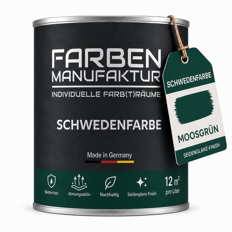 Farben Manufaktur Schwedenfarbe - Schweden Moosgrün Farben Manufaktur Schwedenfarbe - Schweden Moosgrün