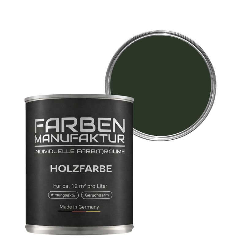 Farben Manufaktur Holzschutz deckend - RAL 6007 Flaschengrün Farben Manufaktur Holzschutz deckend - RAL 6007 Flaschengrün