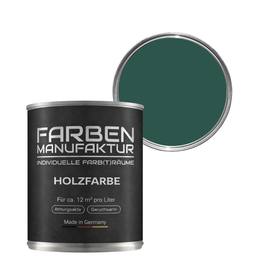 Farben Manufaktur Holzschutz deckend - RAL 6028 Kieferngrün