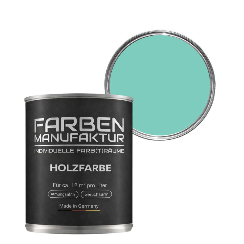Farben Manufaktur Holzschutz deckend - RAL 6027 Lichtgrün Farben Manufaktur Holzschutz deckend - RAL 6027 Lichtgrün
