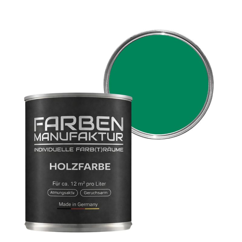 Farben Manufaktur Holzschutz deckend - RAL 6032 Signalgrün Farben Manufaktur Holzschutz deckend - RAL 6032 Signalgrün
