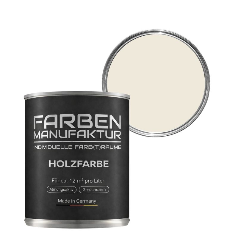 Farben Manufaktur Holzschutz deckend - RAL 9001 Cremeweiß Farben Manufaktur Holzschutz deckend - RAL 9001 Cremeweiß