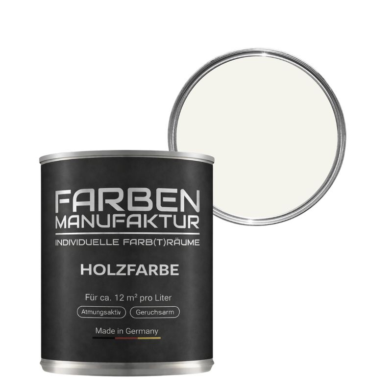 Farben Manufaktur Holzschutz deckend - RAL 9010 Reinweiß Farben Manufaktur Holzschutz deckend - RAL 9010 Reinweiß