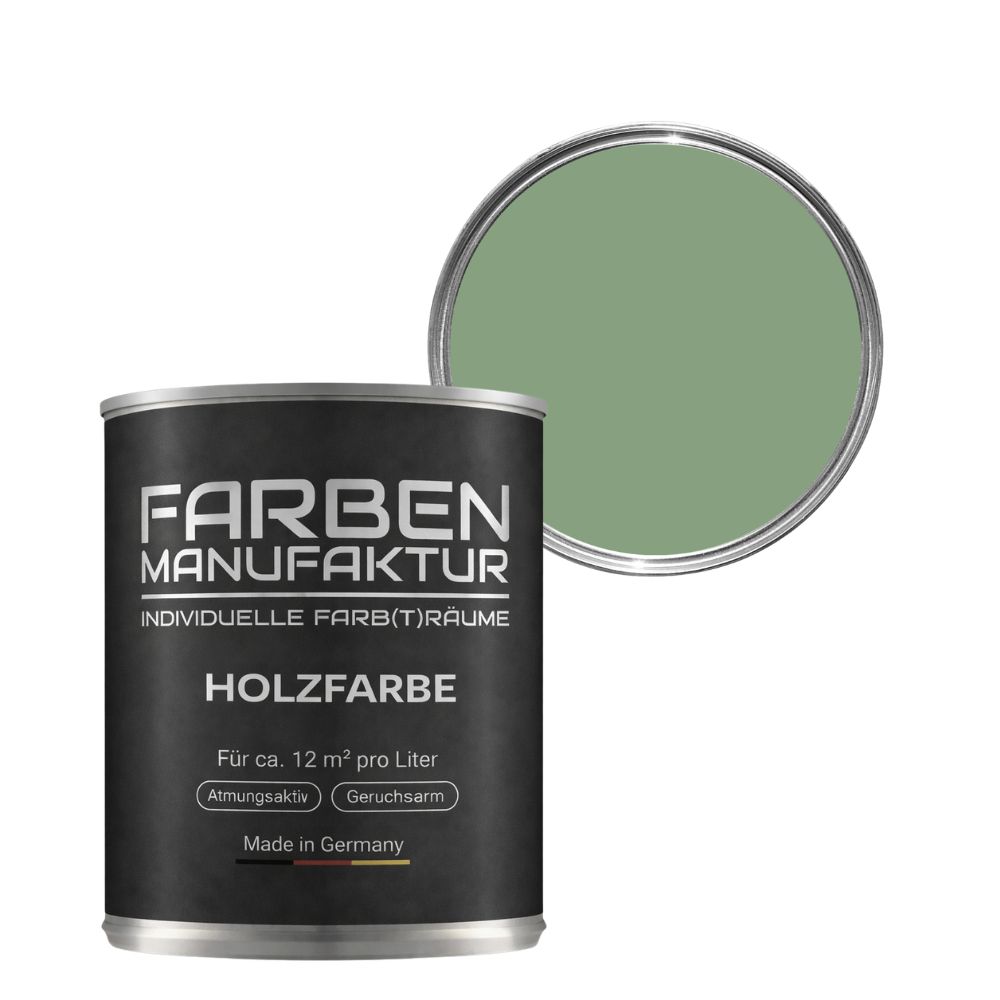 Farben Manufaktur Holzschutz deckend - RAL 6021 Blassgrün Farben Manufaktur Holzschutz deckend - RAL 6021 Blassgrün