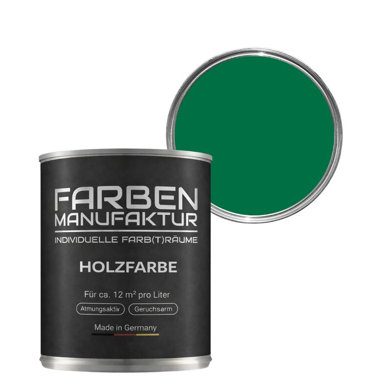 Farben Manufaktur Holzschutz deckend - RAL 6029 Minzgrün Farben Manufaktur Holzschutz deckend - RAL 6029 Minzgrün