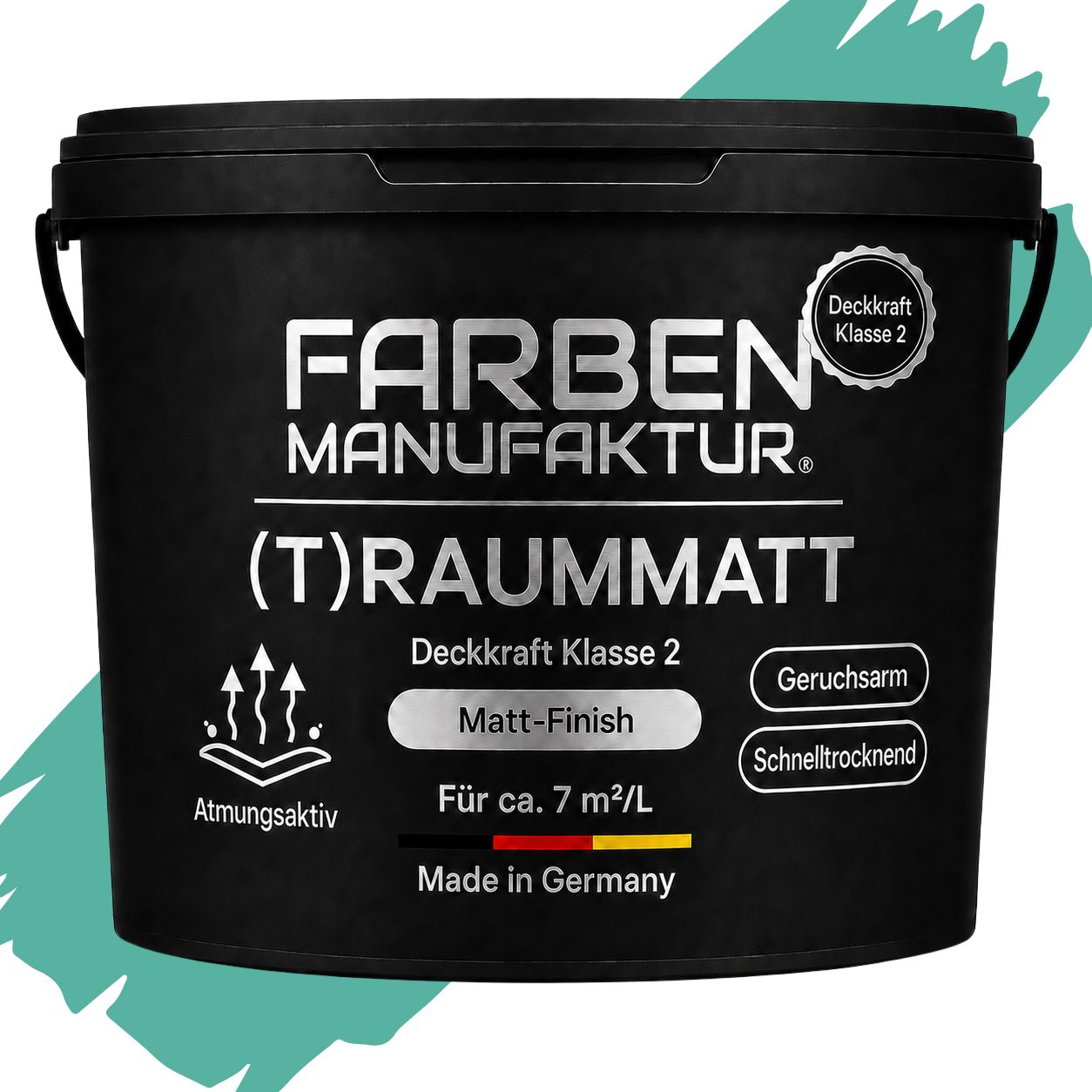 Farben Manufaktur (T)raummatt - Extravagantes Blau Grün Farben Manufaktur (T)raummatt - Extravagantes Blau Grün
