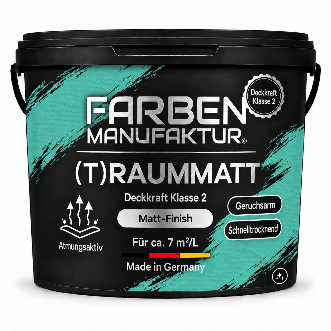Farben Manufaktur (T)raummatt - Extravagantes Blau Grün Farben Manufaktur (T)raummatt - Extravagantes Blau Grün