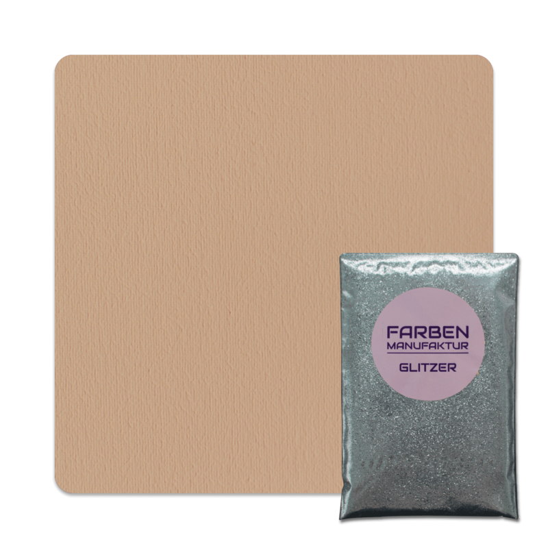 Farben Manufaktur Glitzer(t)räume - Beige mit Silber Glitzer