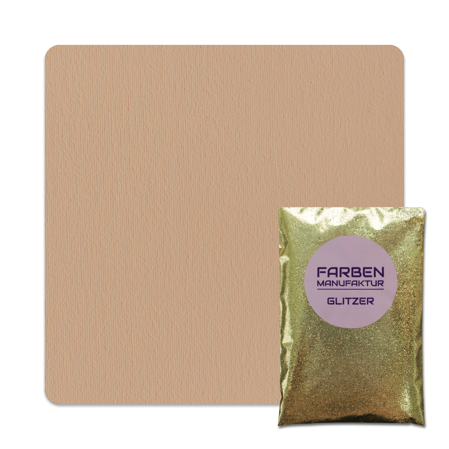 Farben Manufaktur Glitzer(t)räume - Beige mit Gold Glitzer