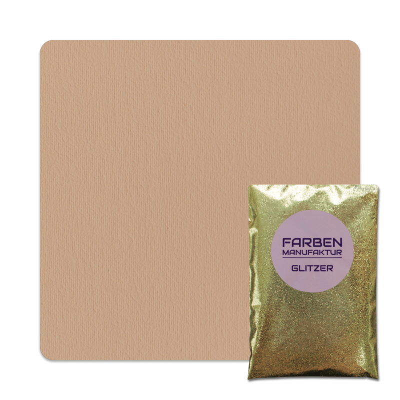 Farben Manufaktur Glitzer(t)räume - Beige mit Gold Glitzer