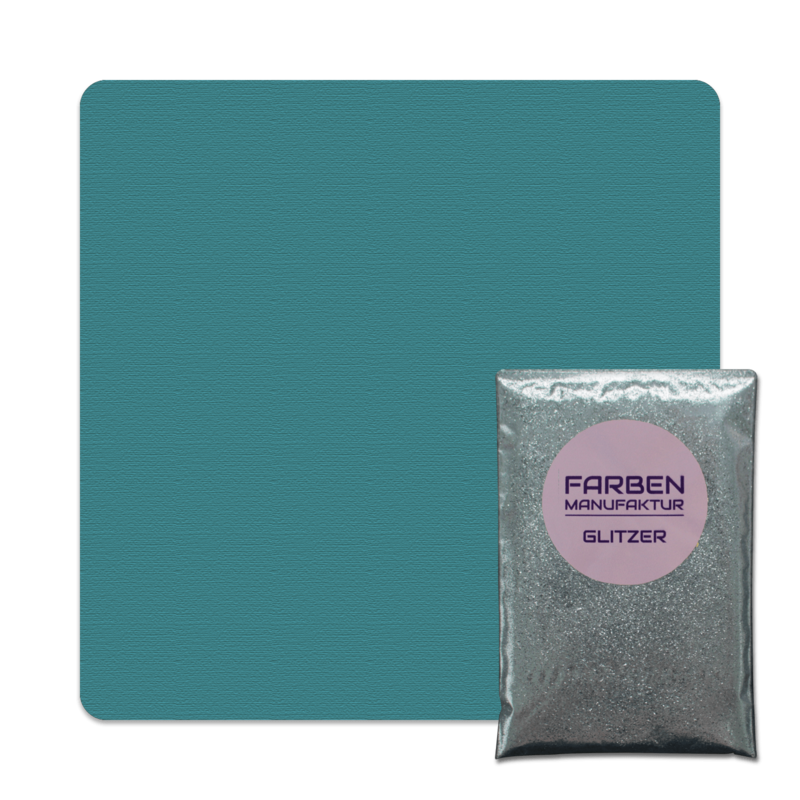 Farben Manufaktur Glitzer(t)räume - Petrol mit Silber Glitzer