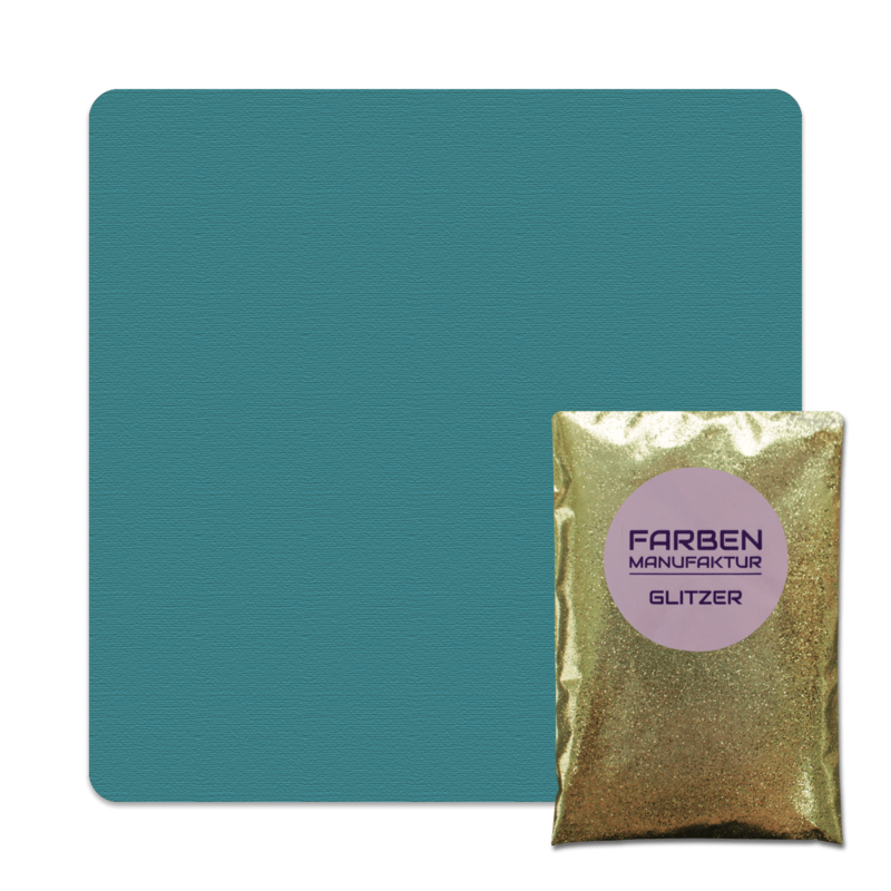 Farben Manufaktur Glitzer(t)räume - Petrol mit Gold Glitzer