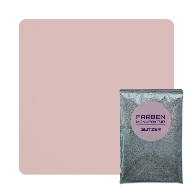 Farben Manufaktur Glitzer(t)räume - Alt Rosa mit Holo Silber Glitzer
