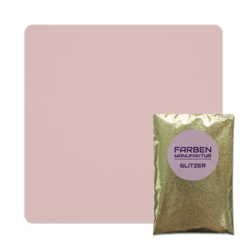 Farben Manufaktur Glitzer(t)räume - Alt Rosa mit Gold Glitzer