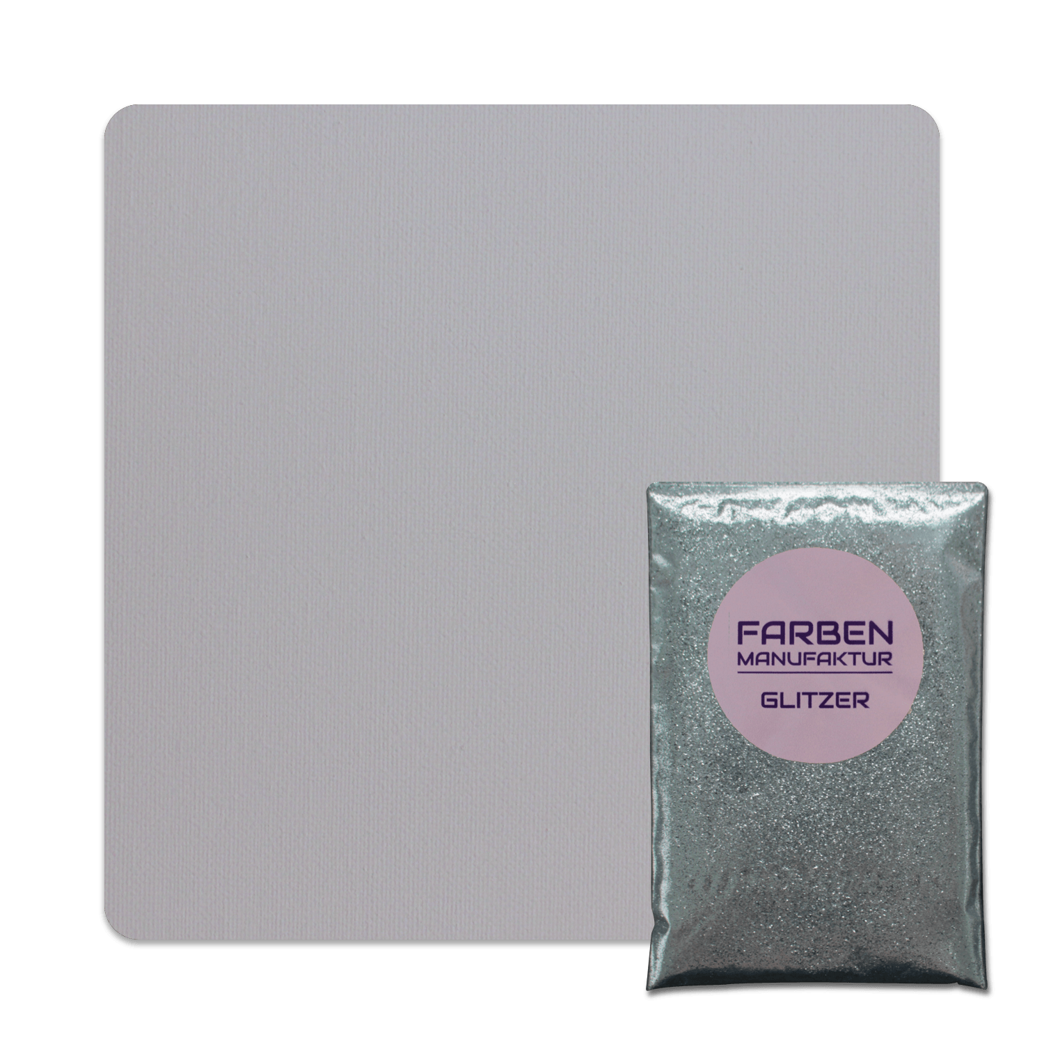 Farben Manufaktur Glitzer(t)räume - Hellgrau mit Silber Glitzer