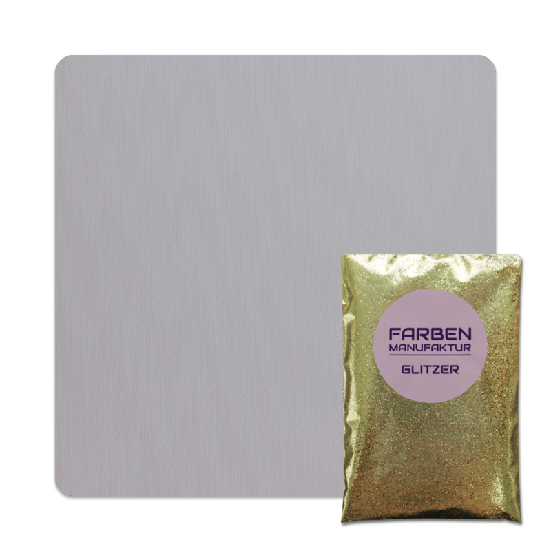 Farben Manufaktur Glitzer(t)räume - Hellgrau mit Gold Glitzer