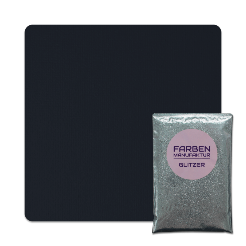 Farben Manufaktur Glitzer(t)räume - Schwarz mit Silber Glitzer (sdgl.)