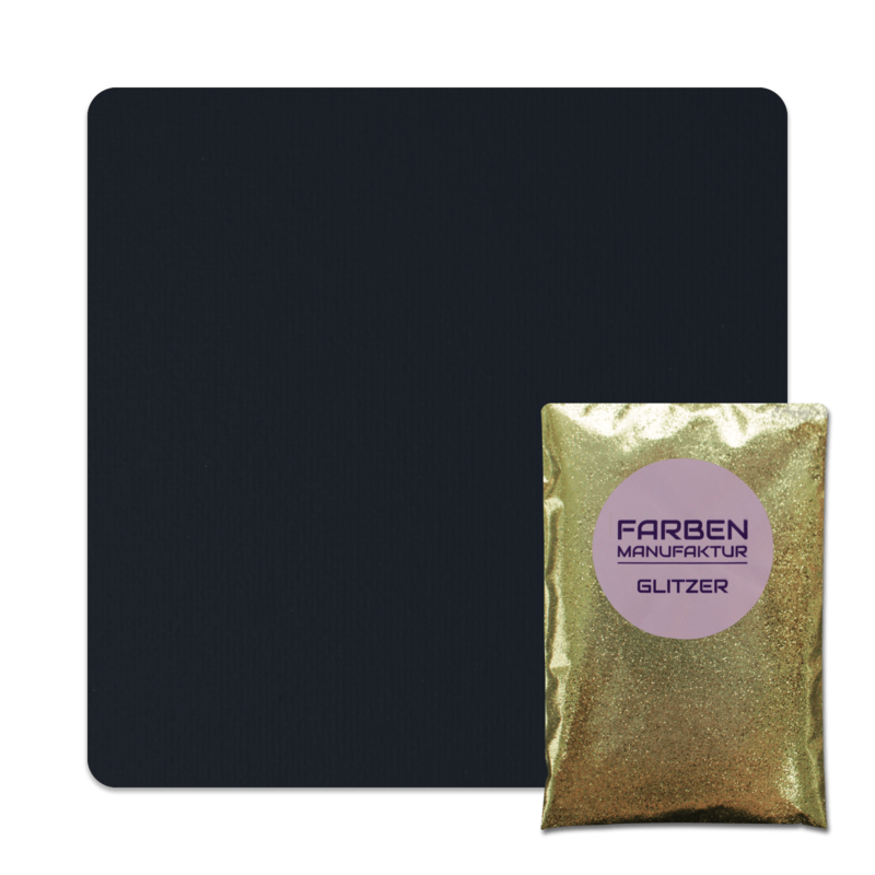 Farben Manufaktur Glitzer(t)räume - Schwarz mit Gold Glitzer (sdgl.)