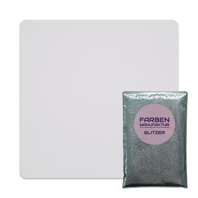 Farben Manufaktur Glitzer(t)räume - Alt Weiß mit Silber Glitzer