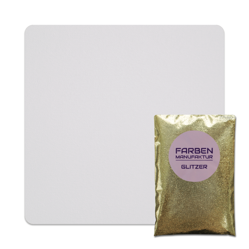 Farben Manufaktur Glitzer(t)räume - Alt Weiß mit Gold Glitzer