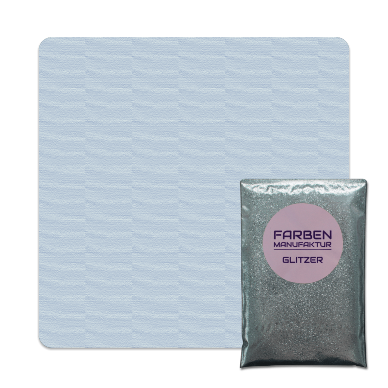 Farben Manufaktur Glitzer(t)räume - Baby Blau mit Silber Glitzer