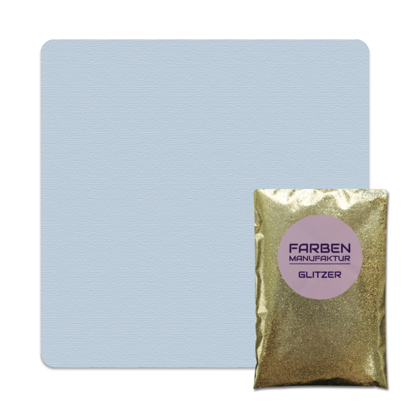 Farben Manufaktur Glitzer(t)räume - Baby Blau mit Gold Glitzer