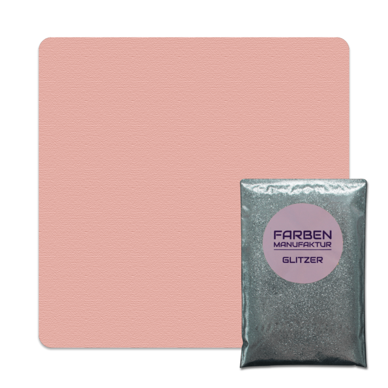 Farben Manufaktur Glitzer(t)räume - Baby Rosa mit Silber Glitzer