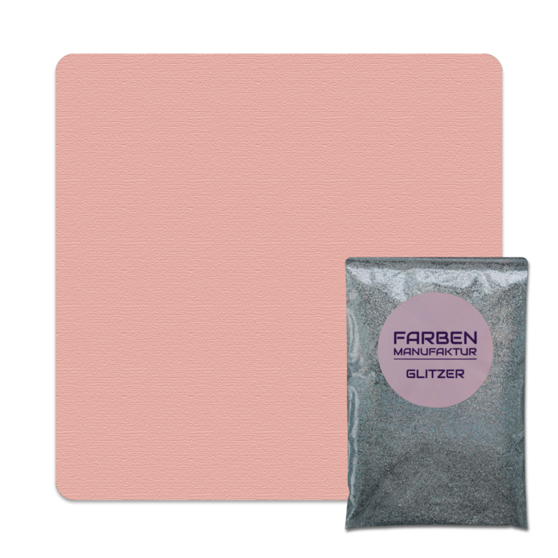 Farben Manufaktur Glitzer(t)räume - Baby Rosa mit Holo Silber Glitzer