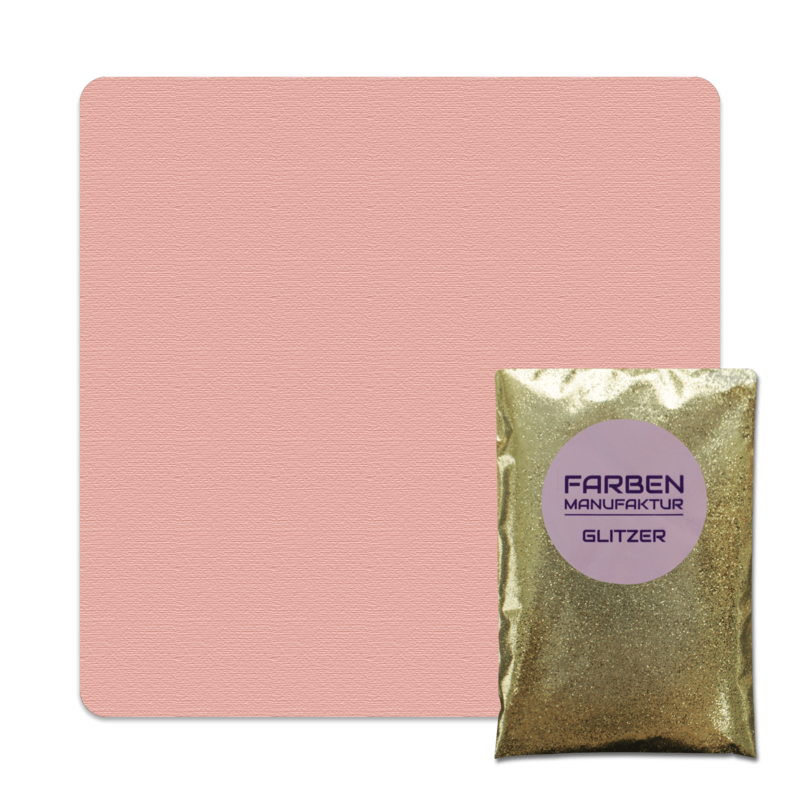 Farben Manufaktur Glitzer(t)räume - Baby Rosa mit Gold Glitzer